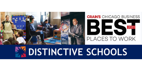 Distinctive Schools Named One of Crain's Chicago Best Places To Work 2021!