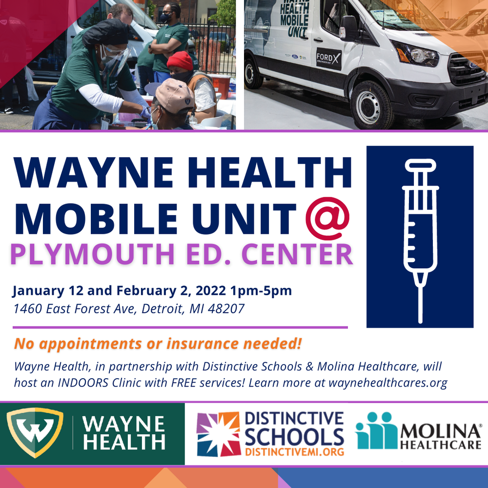 Wayne Health Mobile Unite flyer