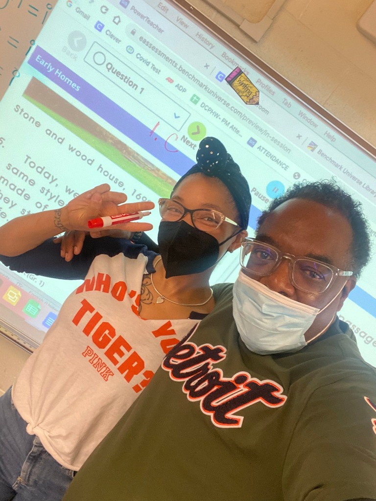 Teachers in Detroit Tigers gear