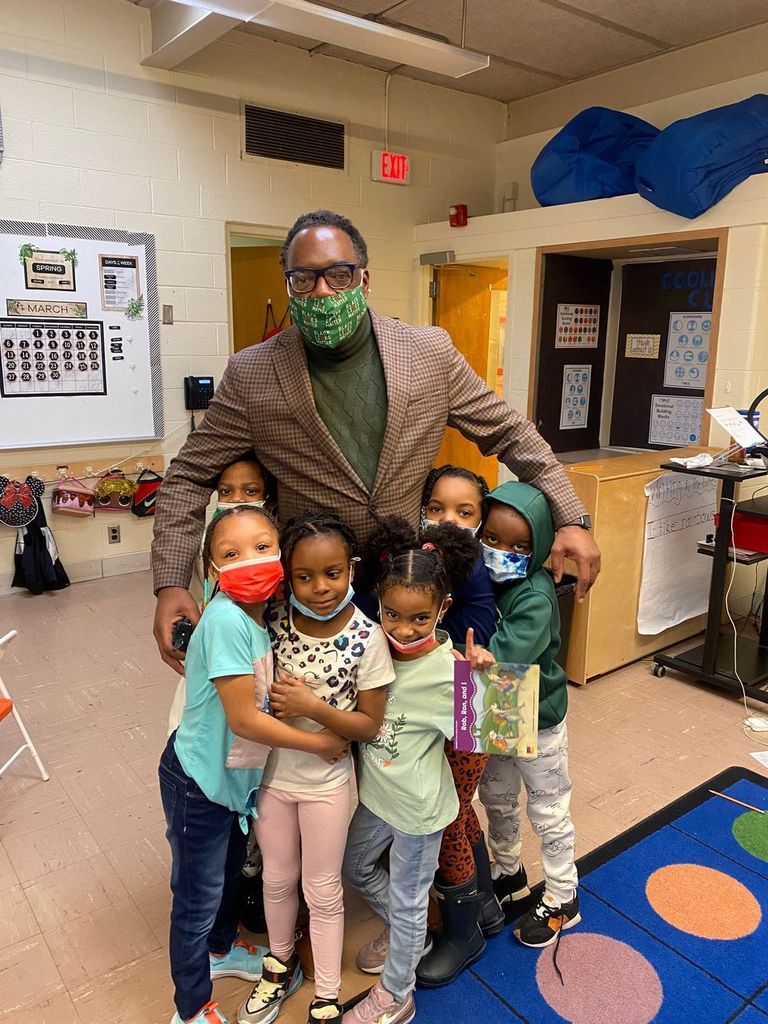 Mr. Counts with students