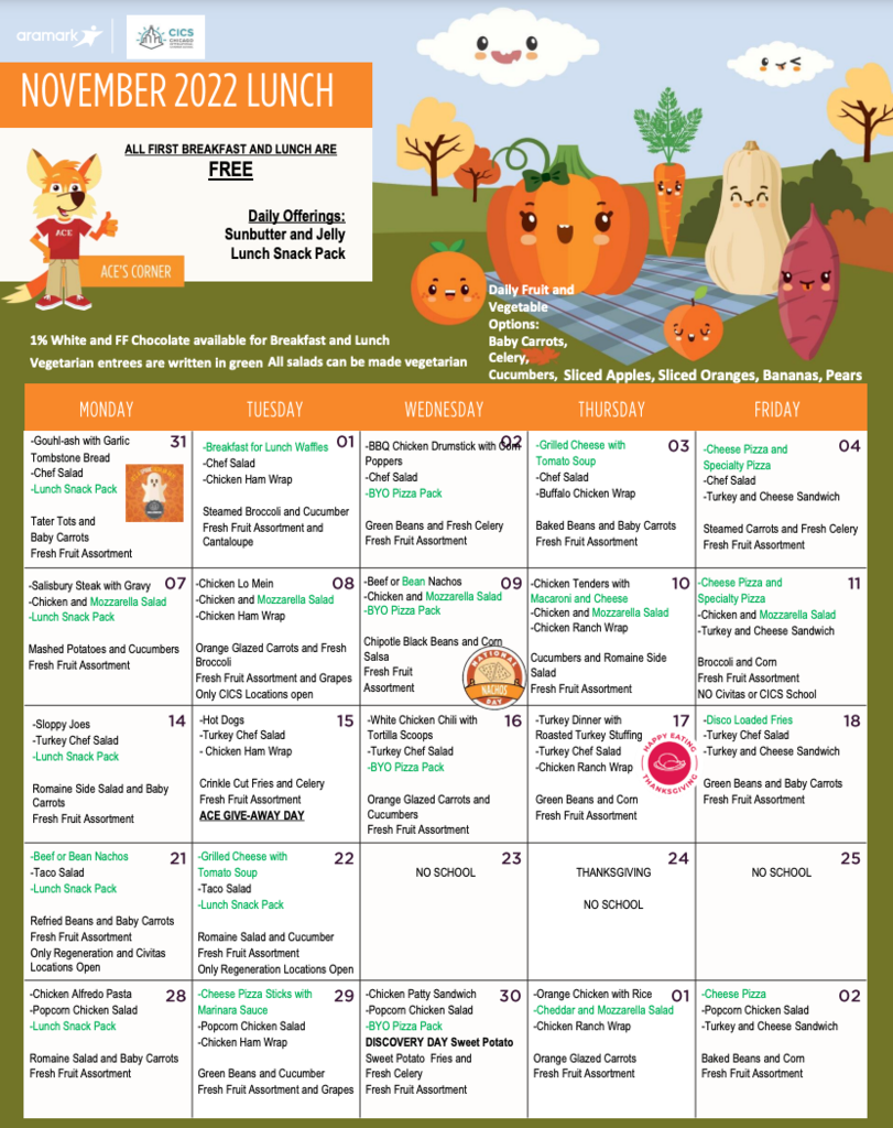 November menus