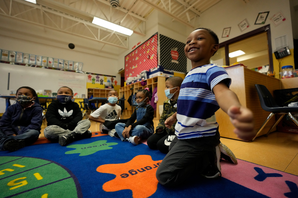 students sitting in a circle